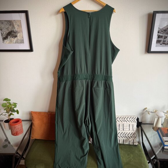 Athleta Women's Brooklyn Jumpsuit in Seaweed Snack - Plus Size - Picture 2 of 5